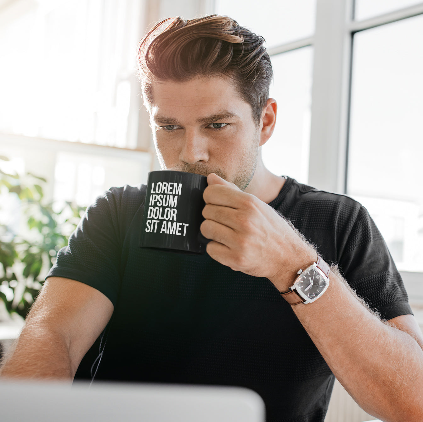 LOREM IPSUM Mug Black